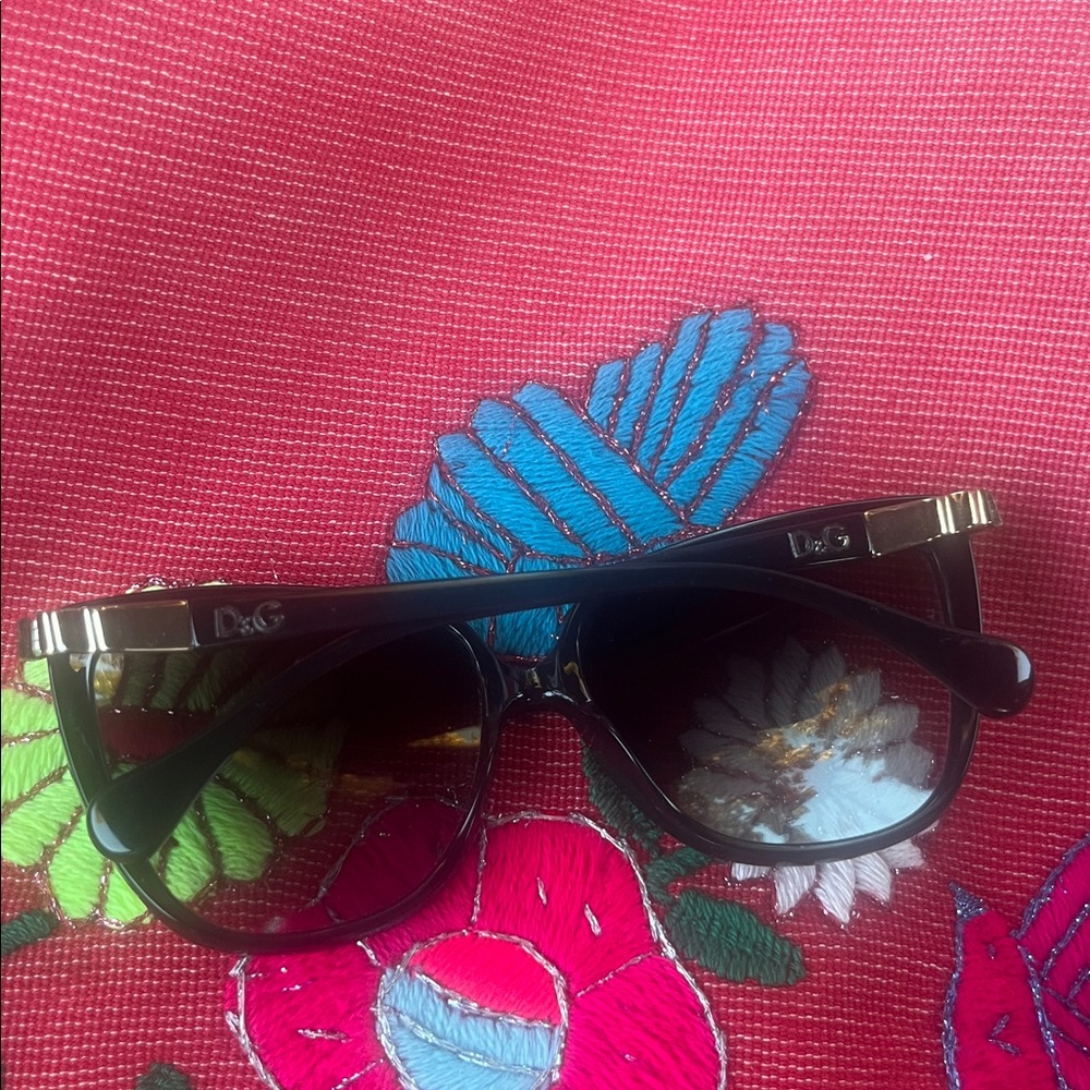 DG DOLCE & GABBANA DD 8096 501/8G 58-14 135 3N SUNGLASSES Cat Eye BLACK - Picture 3 of 12